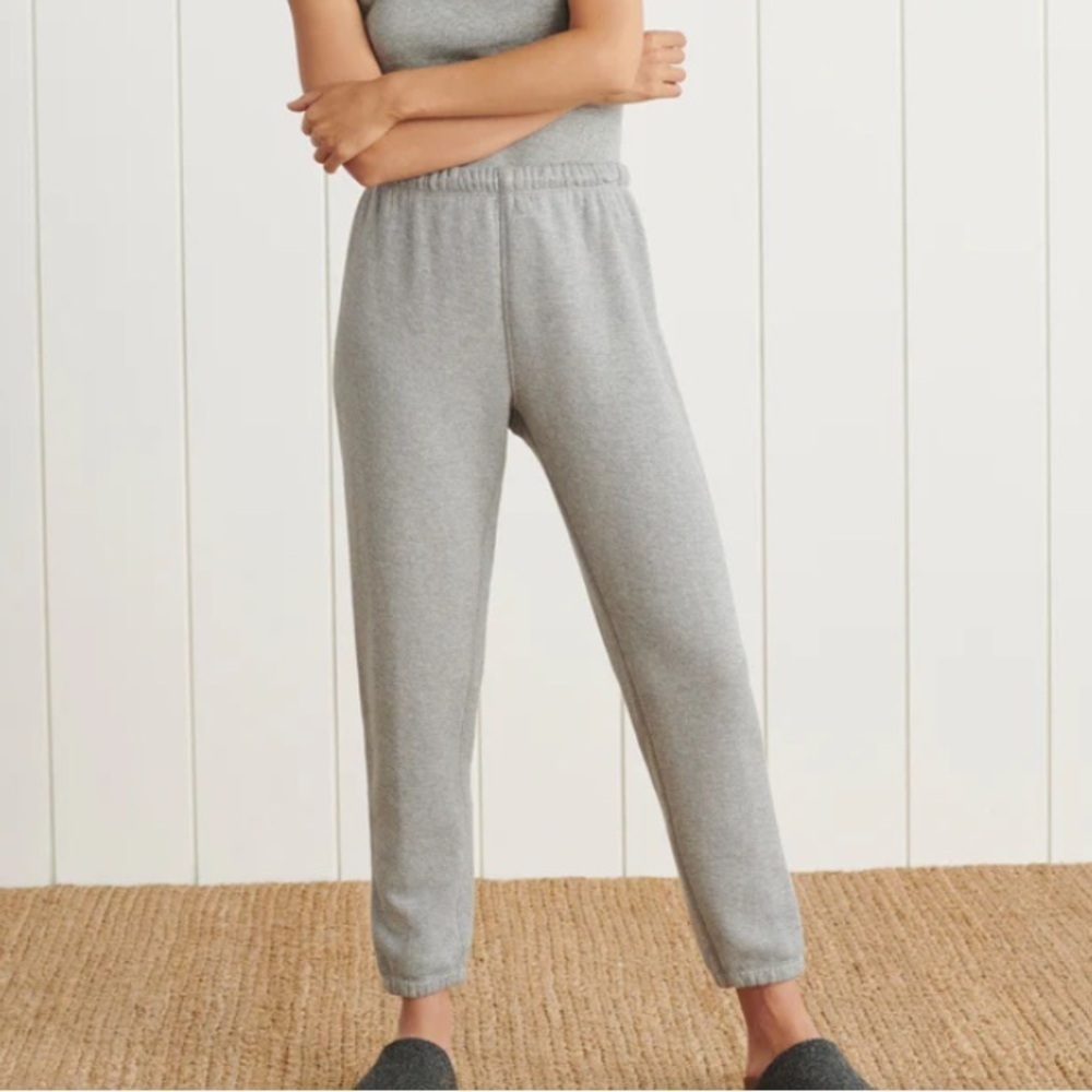 Jenni Kayne Saturday Sweatpants French Terry Cotton Lounge Pants Grey